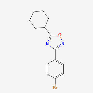 molecular formula C14H15BrN2O B1270584 3-(4-Bromophenyl)-5-cyclohexyl-1,2,4-oxadiazole CAS No. 443106-68-1
