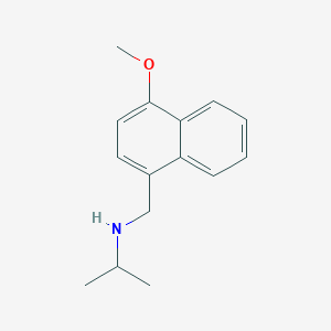 molecular formula C15H19NO B1270585 N-[(4-methoxynaphthalen-1-yl)methyl]propan-2-amine CAS No. 418789-18-1