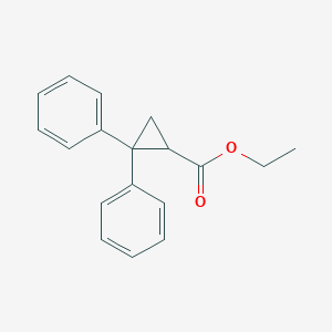 molecular formula C18H18O2 B127059 2,2-Diphenylcyclopropanecarboxylic acid ethyl ester CAS No. 37555-46-7