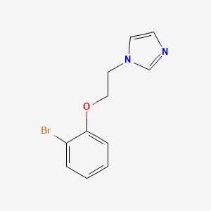 molecular formula C11H11BrN2O B1270590 1-[2-(2-bromophenoxy)ethyl]-1H-imidazole CAS No. 416882-00-3