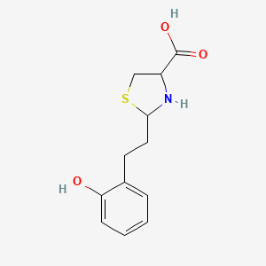 molecular formula C12H15NO3S B12705909 2-(2-(2-Hydroxyphenyl)ethyl)-4-thiazolidinecarboxylic acid CAS No. 103182-83-8