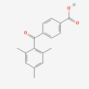 molecular formula C17H16O3 B1270598 4-(2,4,6-三甲基苯甲酰)苯甲酸 CAS No. 65414-32-6