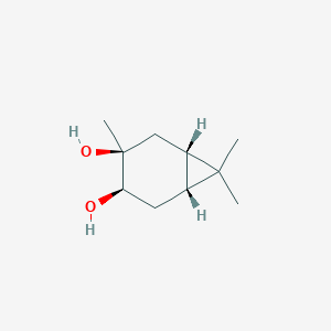 molecular formula C10H18O2 B012706 (1alpha,3alpha,4alpha,6alpha)-3,7,7-Trimethylbicyclo[4.1.0]heptane-3,4-diol CAS No. 19898-59-0