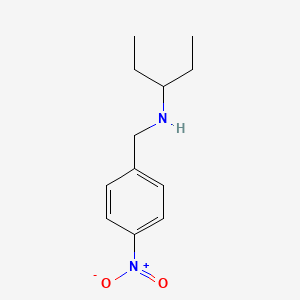 molecular formula C12H18N2O2 B1270600 N-[(4-nitrophenyl)methyl]pentan-3-amine CAS No. 418774-60-4