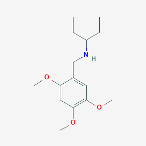 molecular formula C15H25NO3 B1270602 N-[(2,4,5-trimethoxyphenyl)methyl]pentan-3-amine CAS No. 356094-16-1