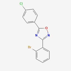 molecular formula C14H8BrClN2O B1270608 3-(2-Bromophenyl)-5-(4-chlorophenyl)-1,2,4-oxadiazole CAS No. 425373-64-4