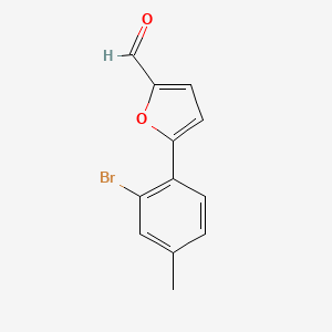 molecular formula C12H9BrO2 B1270613 5-(2-Bromo-4-methylphenyl)-2-furaldehyde CAS No. 359810-48-3