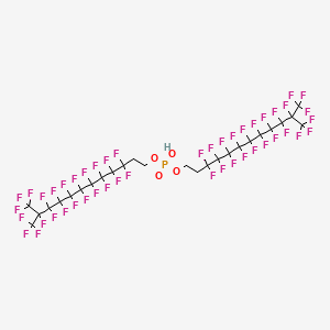 molecular formula C26H9F46O4P B12706158 Bis(3,3,4,4,5,5,6,6,7,7,8,8,9,9,10,10,11,12,12,12-icosafluoro-11-(trifluoromethyl)dodecyl) phosphate CAS No. 93857-55-7