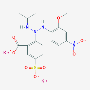 molecular formula C17H18K2N4O8S B12706172 Dipotassium 2-(3-(2-methoxy-4-nitrophenyl)-1-(1-methylethyl)triazen-2-yl)-5-sulphonatobenzoate CAS No. 83270-29-5