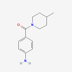 molecular formula C13H18N2O B1270622 (4-Aminophenyl)(4-methylpiperidin-1-yl)methanone CAS No. 79868-20-5