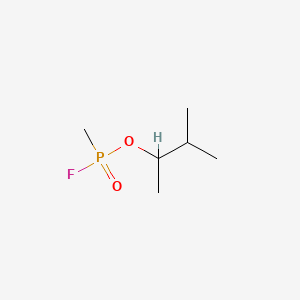 molecular formula C6H14FO2P B12706223 1,2-Dimethylpropyl methylphosphonofluoridate CAS No. 6154-51-4
