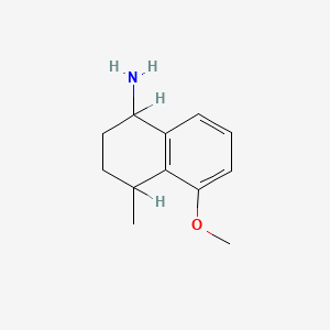 molecular formula C12H17NO B12706260 1,2,3,4-Tetrahydro-5-methoxy-4-methyl-1-naphthalenamine CAS No. 52372-98-2