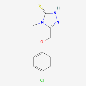 molecular formula C10H10ClN3OS B1270629 5-[(4-chlorophenoxy)methyl]-4-methyl-4H-1,2,4-triazole-3-thiol CAS No. 424798-45-8