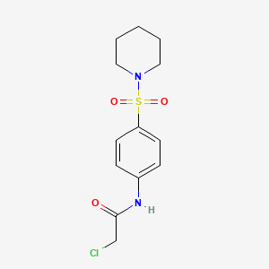 molecular formula C13H17ClN2O3S B1270631 2-Chloro-N-[4-(piperidine-1-sulfonyl)-phenyl]-acetamide CAS No. 20491-97-8