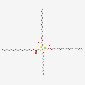 molecular formula C60H118O6S3Sn B12706316 Tetradecyl 4-dodecyl-7-oxo-4-[[2-oxo-2-(tetradecyloxy)ethyl]thio]-8-oxa-3,5-dithia-4-stannadocosanoate CAS No. 83833-24-3