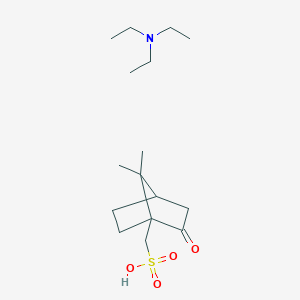 molecular formula C16H31NO4S B12706325 N,N-diethylethanamine;(7,7-dimethyl-2-oxo-1-bicyclo[2.2.1]heptanyl)methanesulfonic acid CAS No. 67019-84-5