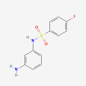 molecular formula C12H11FN2O2S B1270633 N-(3-aminophenyl)-4-fluorobenzenesulfonamide CAS No. 436089-66-6