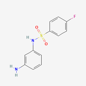 molecular formula C12H11FN2O2S B1270633 N-(3-Amino-phenyl)-4-fluoro-benzenesulfonamide CAS No. 436089-66-6