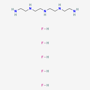 molecular formula C8H23N5.5FH<br>C8H28F5N5 B12706332 N-(2-Aminoethyl)-N'-(2-((2-aminoethyl)amino)ethyl)ethylenediamine pentahydrofluoride CAS No. 85391-22-6