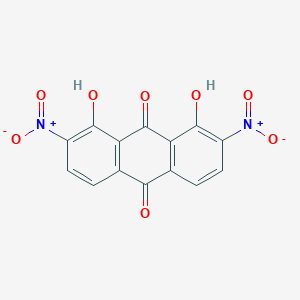 molecular formula C14H6N2O8 B12706361 2,7-Dinitrochrysazin CAS No. 68634-72-0