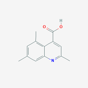 molecular formula C13H13NO2 B1270637 2,5,7-trimethylquinoline-4-carboxylic Acid CAS No. 436092-02-3