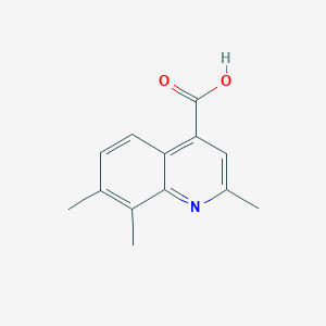 molecular formula C13H13NO2 B1270639 2,7,8-trimethylquinoline-4-carboxylic Acid CAS No. 436096-46-7