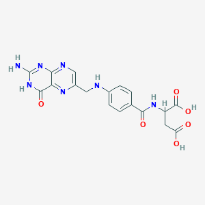 molecular formula C18H17N7O6 B12706391 Pteroyl-L-(+)-aspartic acid CAS No. 64536-00-1