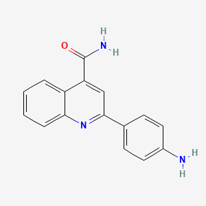 molecular formula C16H13N3O B1270644 2-(4-氨基苯基)-4-喹啉甲酰胺 CAS No. 444151-71-7