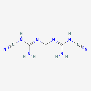 molecular formula C5H8N8 B12706445 2-[[(E)-[amino-(cyanoamino)methylidene]amino]methyl]-1-cyanoguanidine CAS No. 126750-41-2