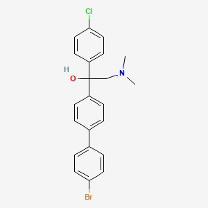 molecular formula C22H21BrClNO B12706455 4'-Bromo-alpha-(4-chlorophenyl)-alpha-((dimethylamino)methyl)(1,1'-biphenyl)-4-methanol CAS No. 94113-55-0