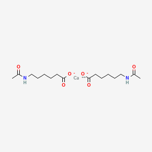 molecular formula C16H28CaN2O6 B12706494 Calcium 6-acetamidohexanoate CAS No. 36392-66-2