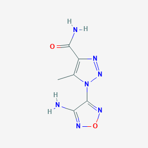 molecular formula C6H7N7O2 B1270652 1-(4-氨基-1,2,5-恶二唑-3-基)-5-甲基-1H-1,2,3-三唑-4-甲酰胺 CAS No. 312267-71-3