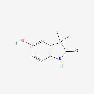 molecular formula C10H11NO2 B1270655 5-Hydroxy-3,3-dimethylindolin-2-one CAS No. 80711-56-4