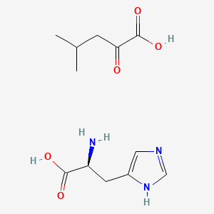 molecular formula C12H19N3O5 B12706550 Histidine alpha-ketoisocaproate CAS No. 78000-40-5