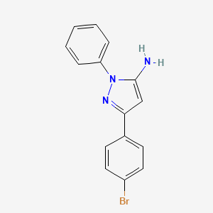 B1270656 3-(4-bromophenyl)-1-phenyl-1H-pyrazol-5-amine CAS No. 201735-04-8