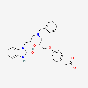 molecular formula C29H33N3O5 B12706605 Methyl 4-(3-((3-(2,3-dihydro-2-oxo-1H-benzimidazol-1-yl)propyl)benzylamino)-2-hydroxypropoxy)phenylacetate CAS No. 83918-74-5