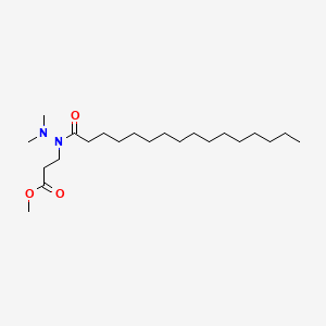 molecular formula C22H44N2O3 B12706607 Hexadecanoic acid, 1-(3-methoxy-3-oxopropyl)-2,2-dimethylhydrazide CAS No. 96804-36-3