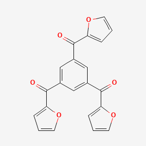 molecular formula C21H12O6 B1270661 [3,5-Bis(2-furylcarbonyl)phenyl](2-furyl)methanone CAS No. 16801-56-2
