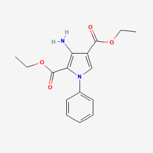 molecular formula C16H18N2O4 B1270664 Diethyl 3-amino-1-phenylpyrrole-2,4-dicarboxylate CAS No. 59021-45-3