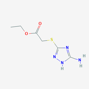 molecular formula C6H10N4O2S B1270670 ethyl 2-[(3-amino-1H-1,2,4-triazol-5-yl)sulfanyl]acetate CAS No. 352349-53-2