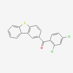 molecular formula C19H10Cl2OS B12706701 2-Dibenzothienyl(2,4-dichlorophenyl)methanone CAS No. 91100-34-4