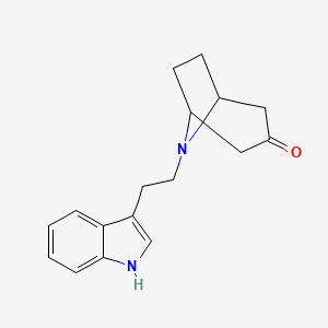 molecular formula C17H20N2O B12706706 8-[2-(1H-indol-3-yl)ethyl]-8-azabicyclo[3.2.1]octan-3-one CAS No. 101858-25-7