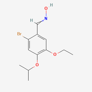 molecular formula C12H16BrNO3 B1270672 N-[(2-bromo-5-ethoxy-4-propan-2-yloxyphenyl)methylidene]hydroxylamine 