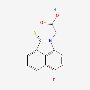 molecular formula C13H8FNO2S B12706740 Benz(cd)indole-1(2H)-acetic acid, 6-fluoro-2-thioxo- CAS No. 85386-69-2