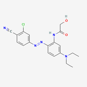 molecular formula C19H20ClN5O2 B12706745 N-[2-[(3-Chloro-4-cyanophenyl)azo]-5-(diethylamino)phenyl]-2-hydroxyacetamide CAS No. 83249-50-7