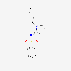 molecular formula C15H22N2O2S B12706789 N-(1-Butyl-2-pyrrolidinylidene)-4-methylbenzenesulfonamide CAS No. 126826-57-1