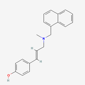 molecular formula C21H21NO B12706797 p-Hydroxyphenylnaftifine CAS No. 65473-01-0
