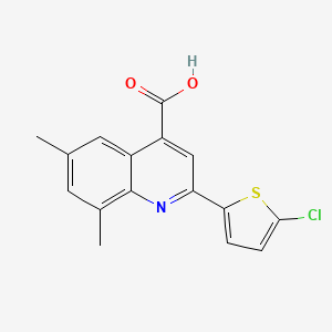 B1270680 2-(5-Chlorothien-2-yl)-6,8-dimethylquinoline-4-carboxylic acid CAS No. 438229-70-0