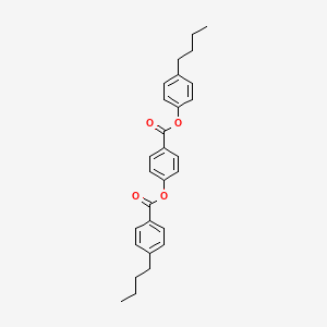 molecular formula C28H30O4 B12706805 Benzoic acid, 4-butyl-, 4-[(4-butylphenoxy)carbonyl]phenyl ester CAS No. 38454-02-3