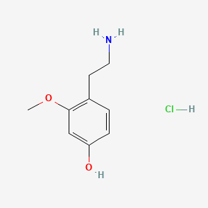 molecular formula C9H14ClNO2 B12706847 4-(2-Aminoethyl)-3-methoxyphenol hydrochloride CAS No. 34536-15-7